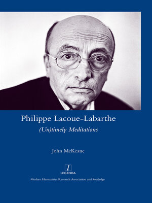 cover image of Philippe Lacoue-Labarthe